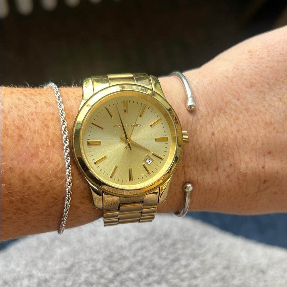 Michael Kors Gold-Tone Watch with Date Display